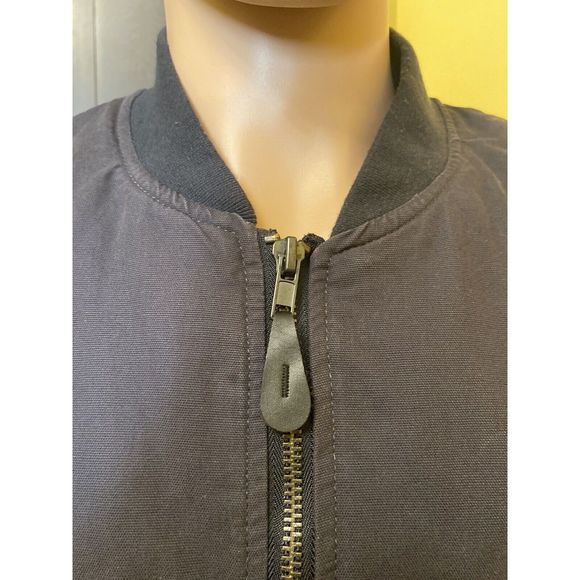 Aéropostale Bomber Gray Jacket - Sherpa Lined - Zipper Closure - Size L - Picture 9 of 14